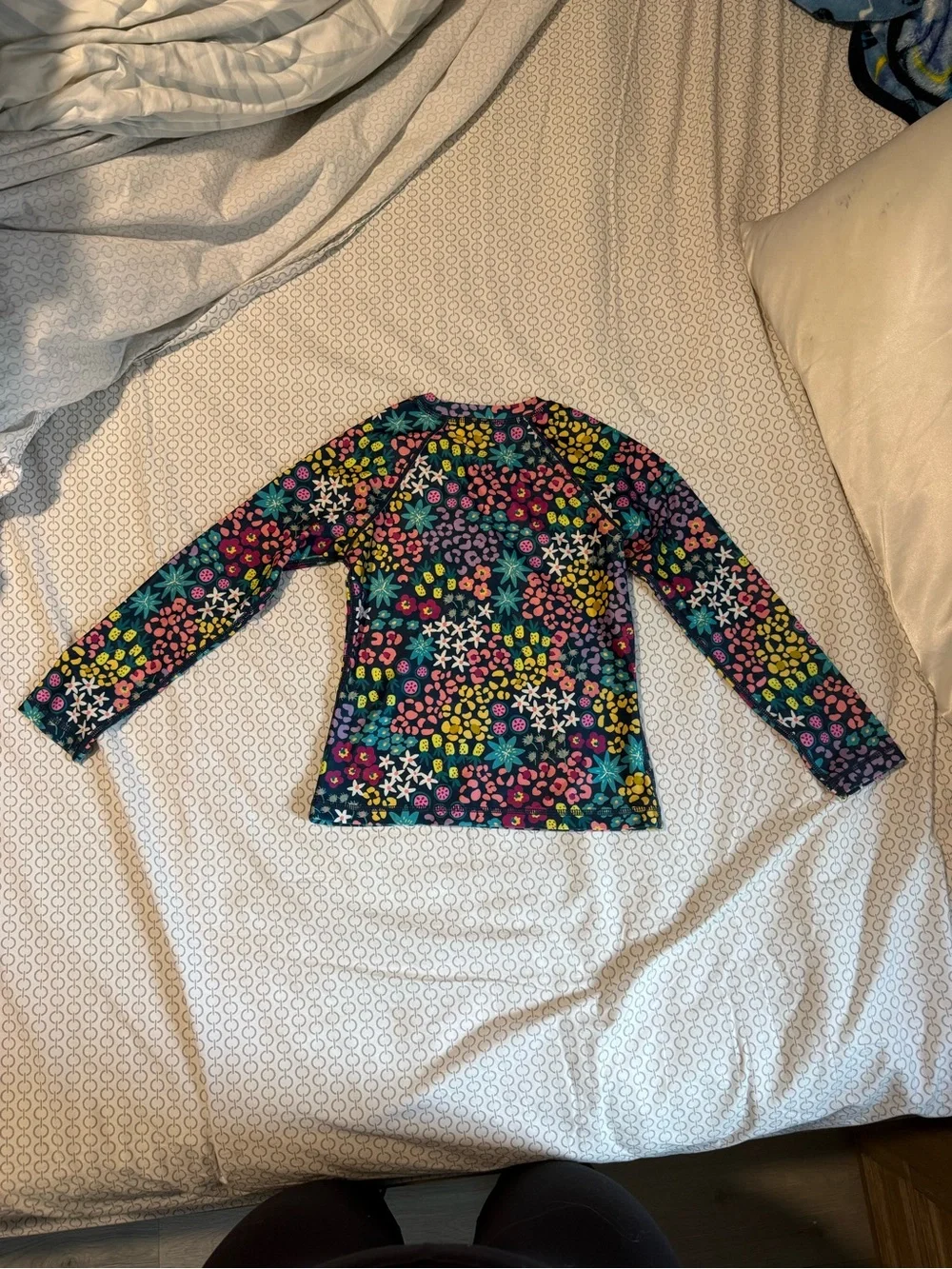 Tea Collection Navy Floral Long-Sleeve Rashguard